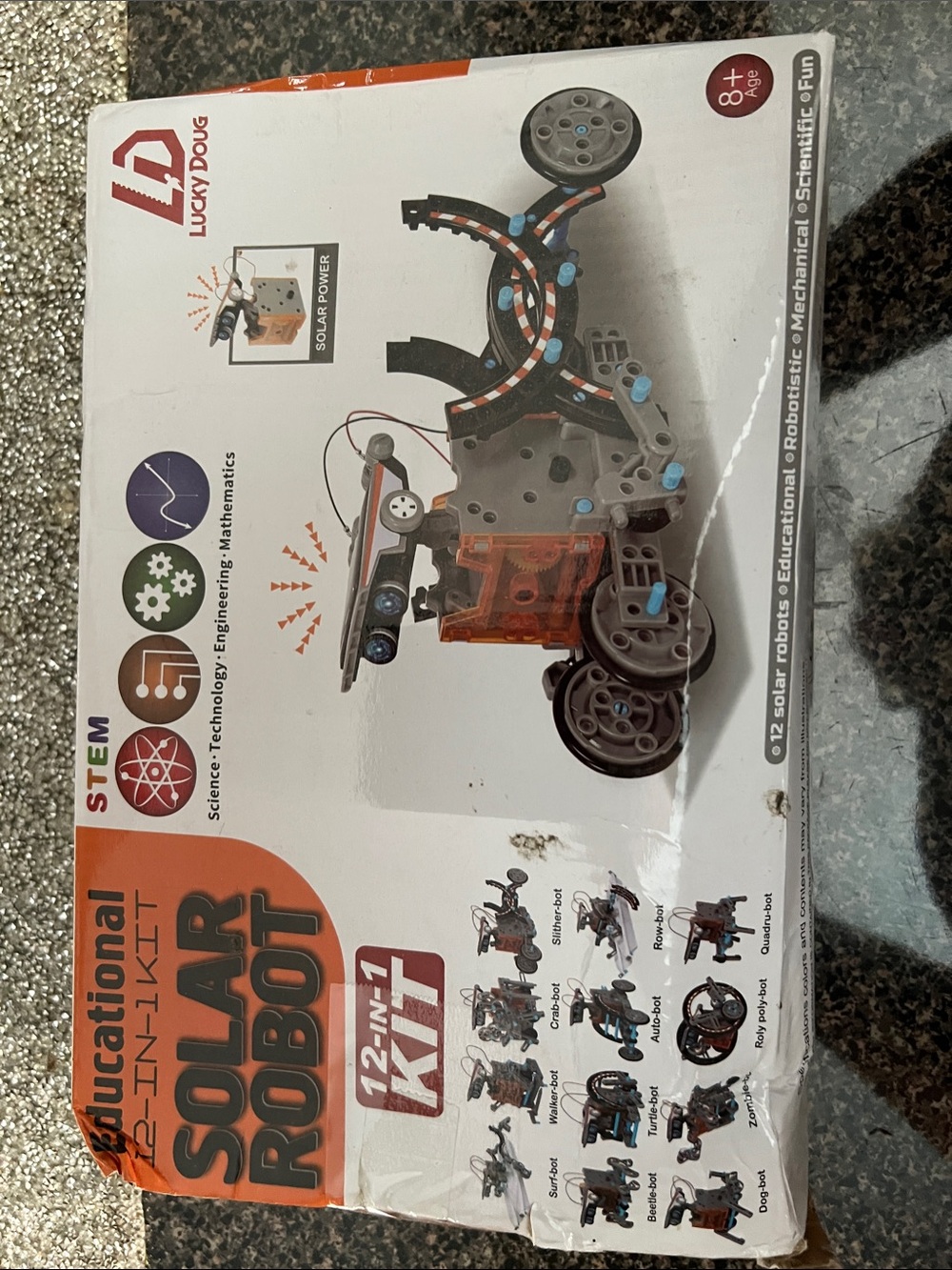 Educational Solar Robot Kit - Orange & Gray